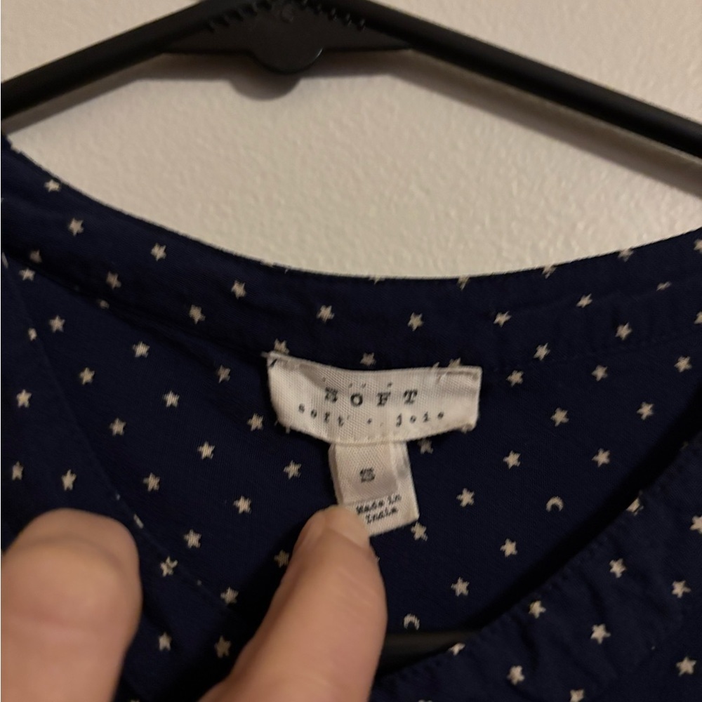 JOIE SOFT Festival Star Moon Dress Blue Size S super soft viscose - missing belt - Picture 3 of 7
